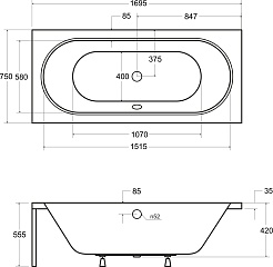 Besco Акриловая ванна Vitae 170x75 – фотография-6